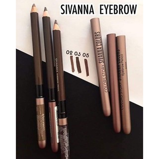 Sivanna Colors Story Waterproof Silky Eyebrow Pencil ดินสอเขียนคิ้ว ติดทน es004