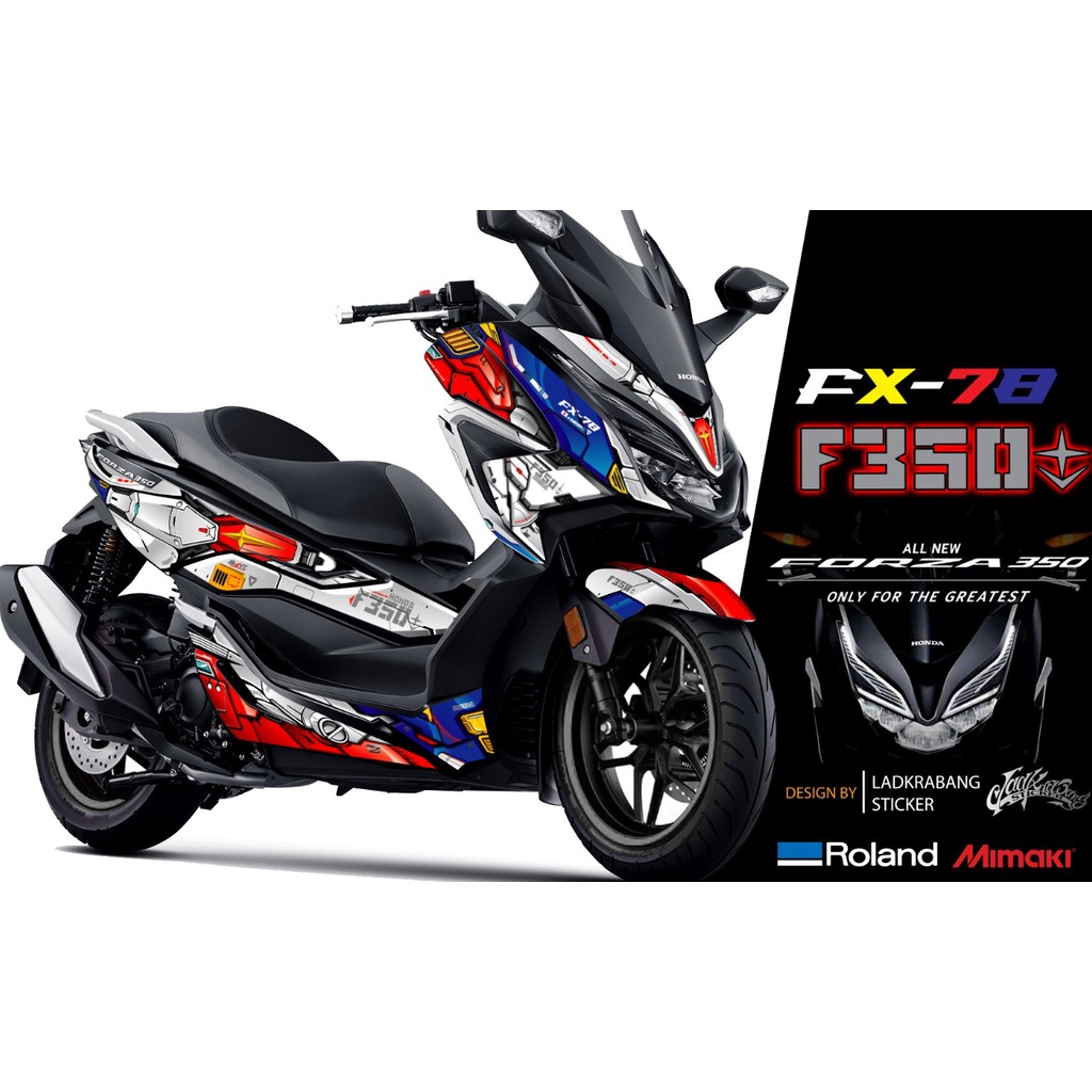 สติ๊กเกอร์แต่งลายรถ Honda Forza 350 ลาย FX-350R