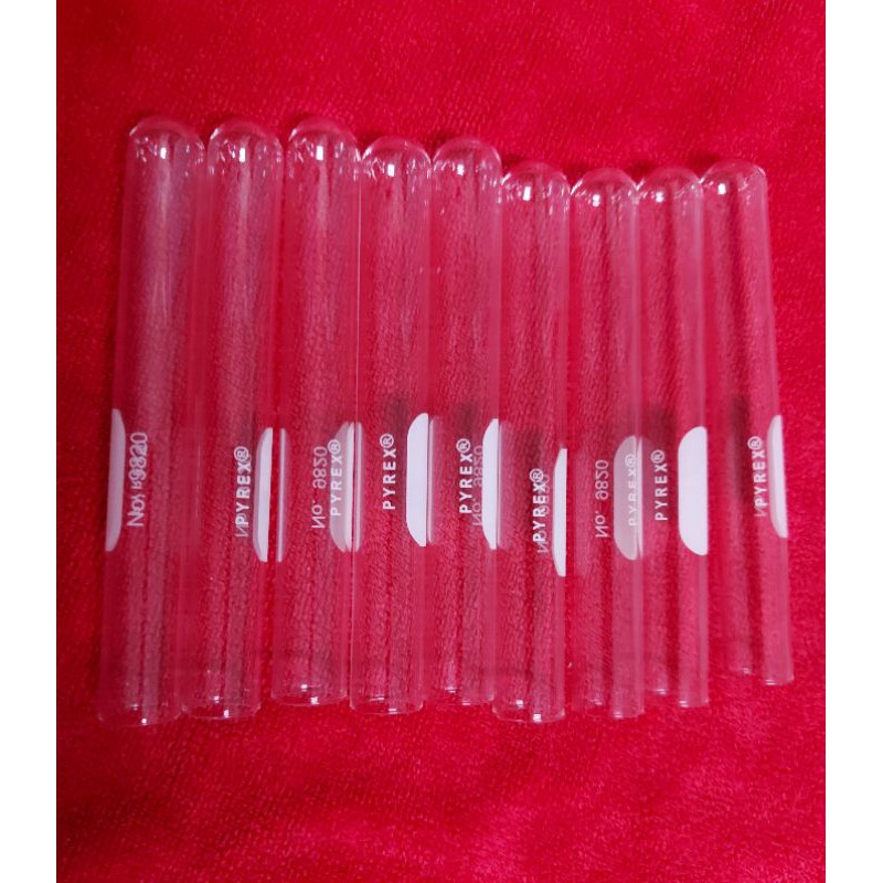 หลอดทดลอง test tube ยี่ห้อ pyrex ,u.s.a ขนาด13×100มิลลิเมตร(9ml.)