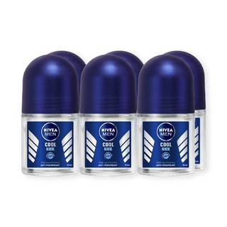 🔥*พร้อมส่ง*🔥 นีเวีย ดีโอ เมน คูล คิก โรลออน ขนาด 12 มล. แพ็ค 6 ขนาด Nivea Men Cool Kick Roll-on 12 ml x 6