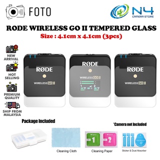 Foto Rode Wireless Go II กระจกนิรภัยกันรอยหน้าจอ Rode Wireless Go II ป้องกันหน้าจอกระจกนิรภัย 3 ชิ้นภายใน