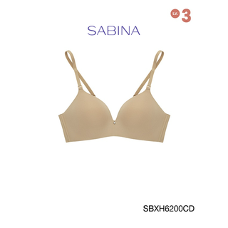 Sabina เสื้อชั้นใน Invisible Wire (ไม่มีโครง) Seamless Fit รุ่น Soft Doomm  รหัส SBXH6200CD สีเนื้อเข้ม