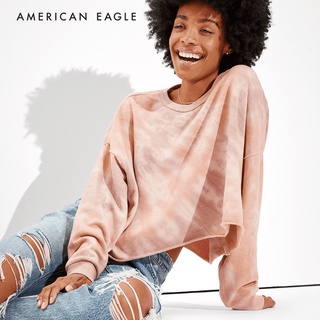 American Eagle Fleece Cropped Crew Neck Sweatshirt เสื้อ สเวตเตอร์ ผู้หญิง ครอป คอกลม (EWSH 045-1669-800)