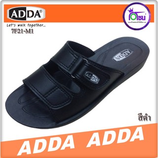 รองเท้าหนัง Adda แอ๊ดด้า รุ่น 7F21 พื้นบาง หน้า2เส้น