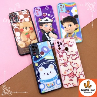 เคสขอบนิ่ม oppo A16 A53 TPU พิมพ์ลายกันรอยกล้อง เคลือบเจลกากเพชร เคสมือถือแฟชั่น