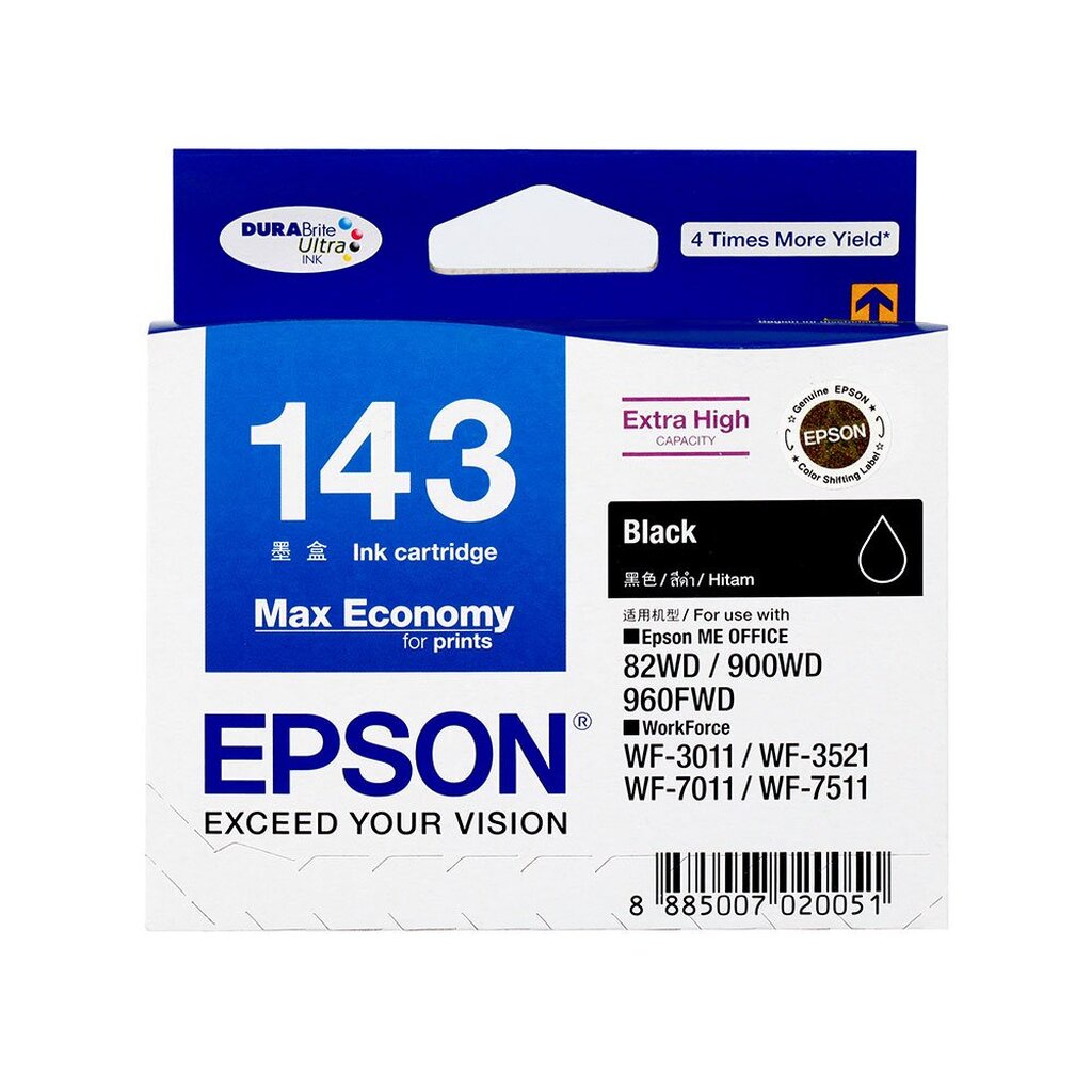 ตลับหมึกอิงค์เจ็ท Epson 143 Black #T143190 by Neoshop