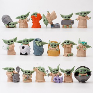 ของเล่นฟิกเกอร์ Yoda Grogu Star Wars ขนาด 5-6 ซม. สําหรับเด็ก 18 ชิ้น ต่อชุด