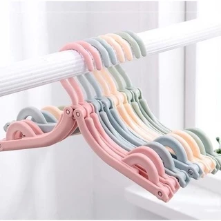 ไม้แขวนเสื้อพับได้ ไม้แขวน ขนาดพกพา สีพาสเทล