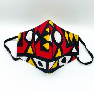 หน้ากากอนามัยผ้า ลายแอฟริกัน 3D สำหรับผู้ใหญ่ Cloth face mask, African wax print, Samakaka