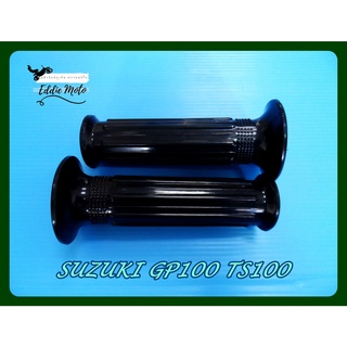 SUZUKI GP100 TS100 HANDLE GRIP RUBBER "BLACK"  // ปลอกแฮนด์ ปลอกมือ สีดำ สินค้าคุณภาพดี