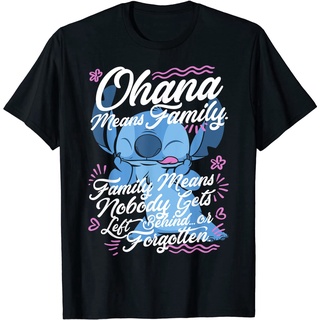 ไอเทมเด็ด!!เสื้อยืด พิมพ์ลาย Stitch Day Ohana Means Family สําหรับผู้ชาย ครอบครัวS-5XL