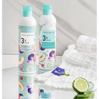 แชมพู ครีมนวด โทนิค ป้องกันผมร่วง คิวท์เพรส  CUTE PRESS 3X NATURAL ANTI HAIR FALL