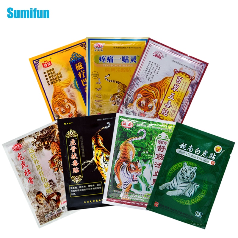 8Pcs/bag of 7 Different Types Tiger Balm Plaster Joint Arthritic Body Pain  Relieving Pain Relief Patch Medical Ointment | Shopee Thailand