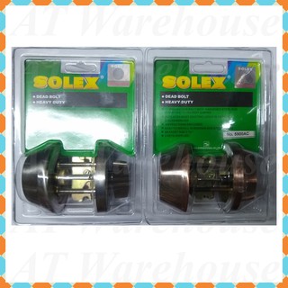 กุญแจฝัง  กุญแจลิ้นตาย  กุญแจ deadbolt   ยี่ห้อโซเล็กซ์  แบบกุญแจไขข้างเดียว  รุ่น 5900  มีสีเงินและสีรมดำ Solex