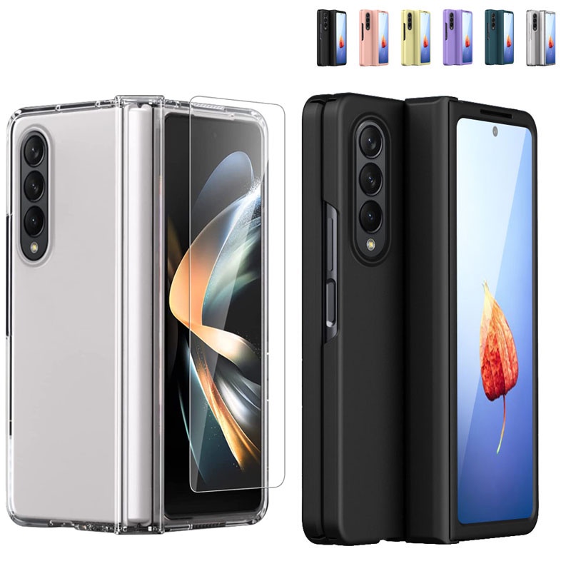 เคสกระจกบานพับ ด้านหน้า สําหรับ Samsung Galaxy Z Fold 4 3 2 2022