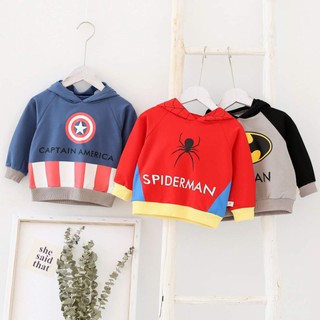 🌈พร้อมส่ง⛄เสื้อกันหนาวเด็ก👶เสื้อกันหนาวเด็กชาย🦸‍♂️สไปเดอร์แมน🦇แบทแมน💰ราคาถูกที่สุด