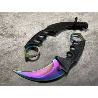 Karambit XB-063 คารัมบิต มีดกรงเล็บเสือ ไทเทเนียม Knife มีดสั้น มีดเดินป่า Knives