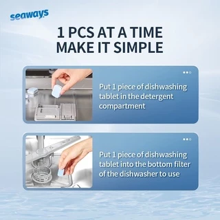 Dishwasher Tablet 8g*35 Seaways All in 1 เม็ด​น้ำยา​ล้างจาน​ชนิด​ก้อน​สำหรับ​เครื่องล้างจานขนาด​เล็ก​ xiaomi