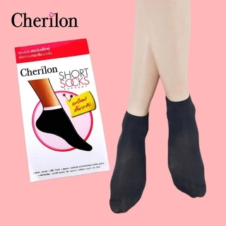 [ คุ้ม 12 คู่ ] Cherilon เชอรีล่อน ถุงเท้าข้อเท้า ข้อสั้น พยาบาล เพิ่มความกระชับ ใส่สบาย NSB-010S (12 P)