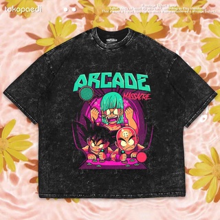 เสื้อยืดผ้าฝ้ายพิมพ์ลายขายดี เสื้อยืด พิมพ์ลาย Dragon BALL ARCADE OVERSIZE | เสื้อยืด ขนาดใหญ่ | เสื้อยืด ซักได้ | หินล้