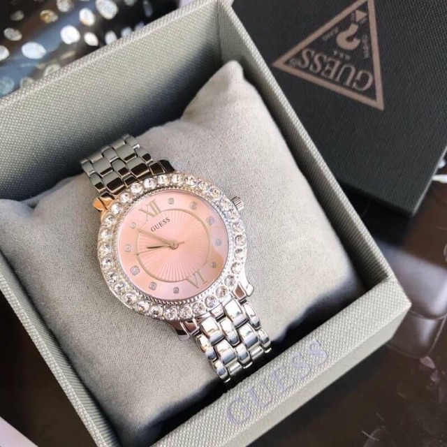 Guess Women's Stainless Steel Crystal Watch,