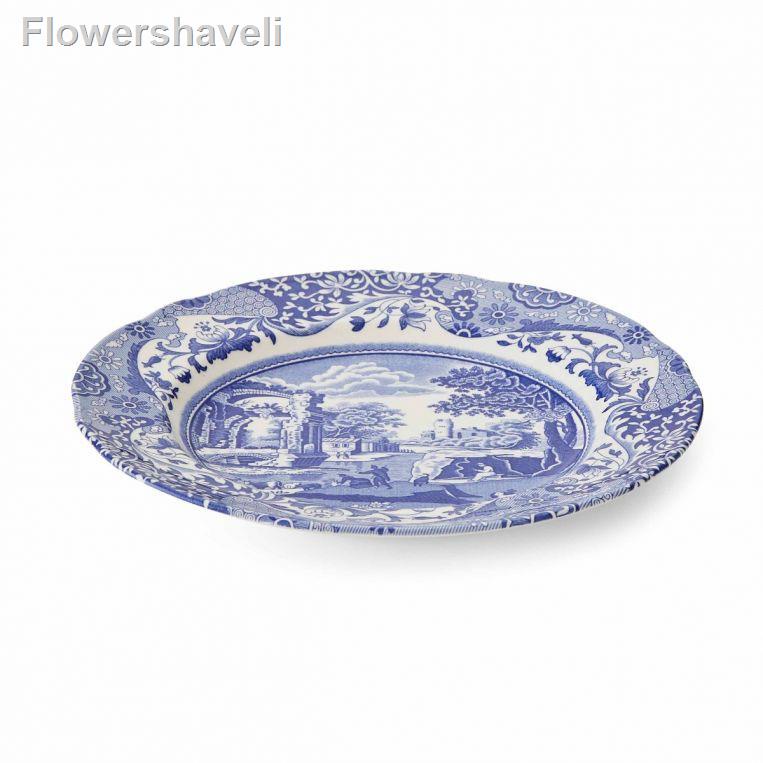 ❤️24 ชั่วโมงที่บริการของคุณ❤️☃✜✴Spode Blue Italian Plate จาน 6.5"