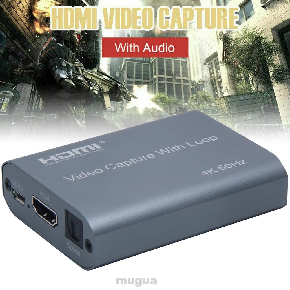 4k 60hz Aluminum Alloy Computer Portable Broadcast Audio Hdmi Usb3 0 Game Recording Local Loop