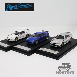 โมเดลรถยนต์ Stance Hunters SH 1:64 Nissan Skyline R34 GTR Z Tune Nismo Livery Diecast ของเล่นสําหรับเด็ก