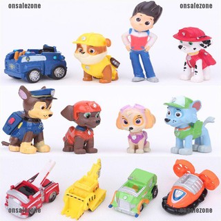 [onsalezone] ฟิกเกอร์นิกเกิลโลดีน Paw Patrol ขนาดเล็ก ของเล่นสําหรับเด็ก 12 ชิ้น