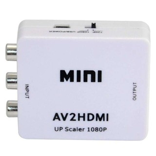 ตัวแปลงสัญญาณAVเป็นHDMI Mini 1080P Composite AV RCA to HDMI Video Converter Adapter Full HD 720/1080p UP Scaler