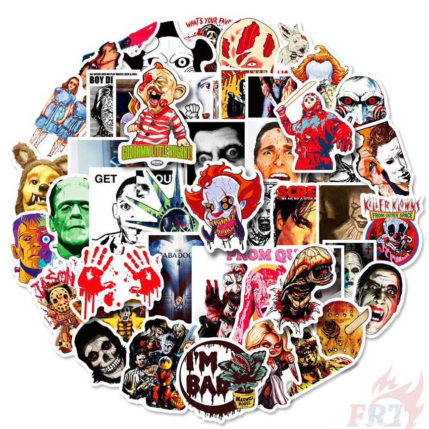 ❉ Classical Horror Movie Series 01 Mixed Stickers ❉ 50Pcs/Set Waterproof DIY Fashion Decals Doodle S