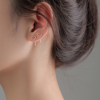 เครื่องประดับผู้หญิงต่างหูกระดุมรูปหัวใจขนาดเล็ก Stud Earrings