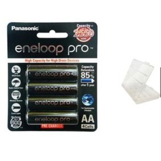 ถ่านชาร์จ Panasonic Eneloop Pro AA 2550 mAh 4 ก้อน ของแท้ ประกัน 6 เดือน แถมกล่อง