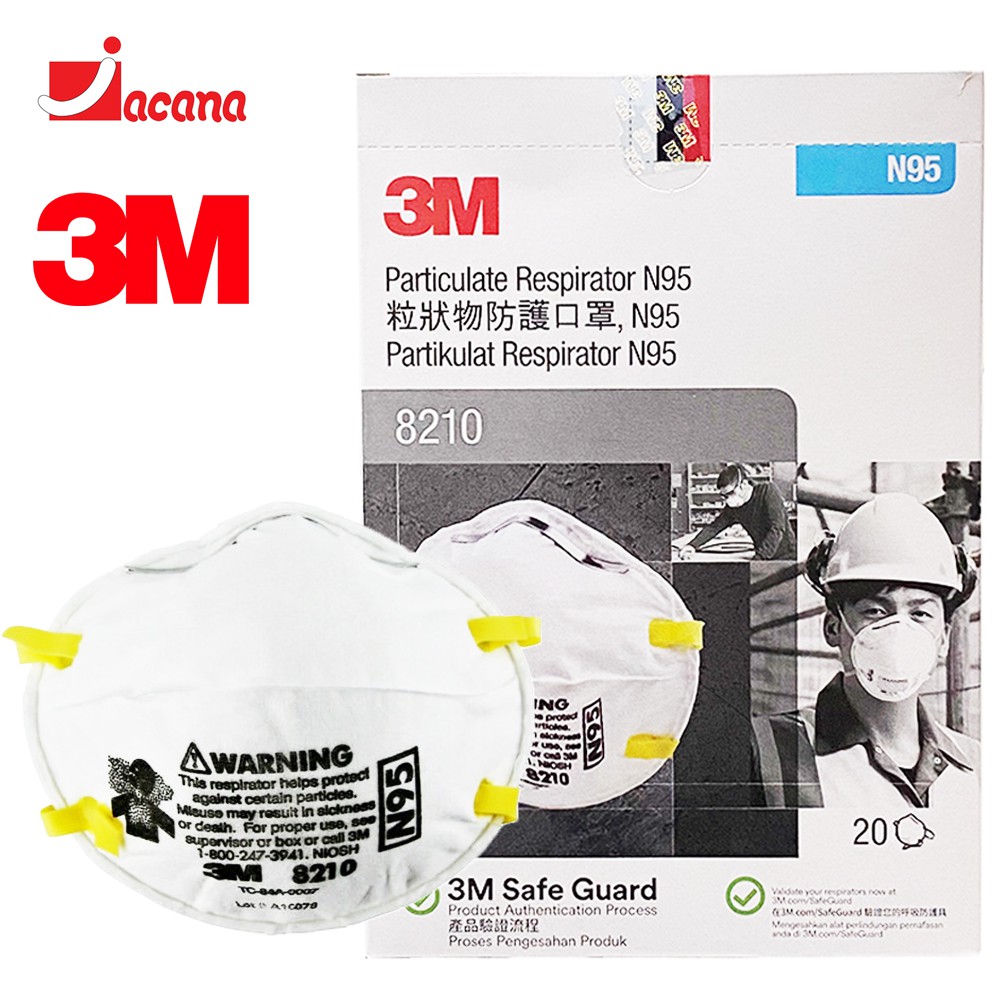 🔥ลด 50% ใส่โค้ดDET50MAR🔥 [ยกกล่อง 20 ชิ้น] พร้อมส่ง! หน้ากาก 3M N95 (8210) หน้ากากอนามัย ป้องกันฝุ่นละออง ป้องกัน PM 2.5