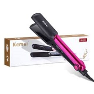 Kemei KM-2113 ที่หนีบผม เครื่องหนีบผม ทำผมตรงหรือเป็นลอน เครื่องม้วนผม  ขนาดสินค้า 4x16 cm (สินค้าเช็คความร้อนก่อนนำส่ง)