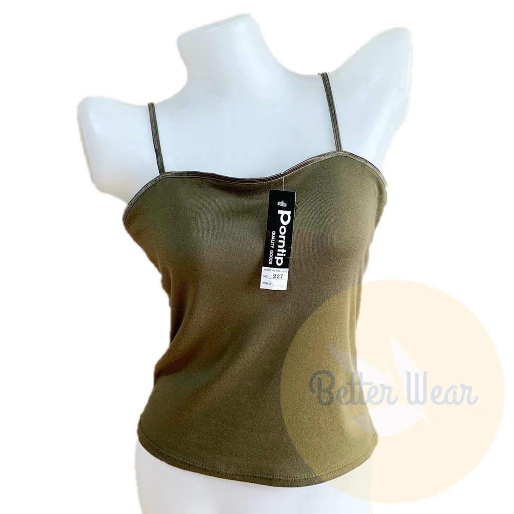 Porntip227 เสื้อสายเดี่ยวผ้ายืด ทรงหน้าสูงหลังต่ำ / ฟรีไซส์ - รูปที่ 7