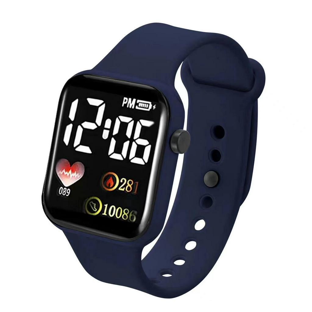 นาฬิกา LED สไตล์มินิมอลเกาหลี จอแสดงผลดิจิตอลบางเฉียบ แฟชั่น Unisex Timepiece