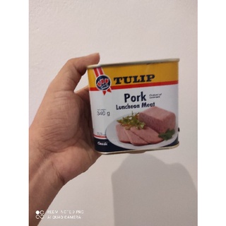 Tulip Pork Luncheon Meat 340g. ( เนื้อหมูบดสำเร็จรูป ตราทิวลิป )