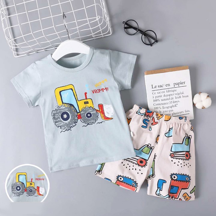 Comfy Casual / Vroom Vroom ชุดเด็ก / ชุดเด็ก / ชุดอยู่บ้านเด็ก