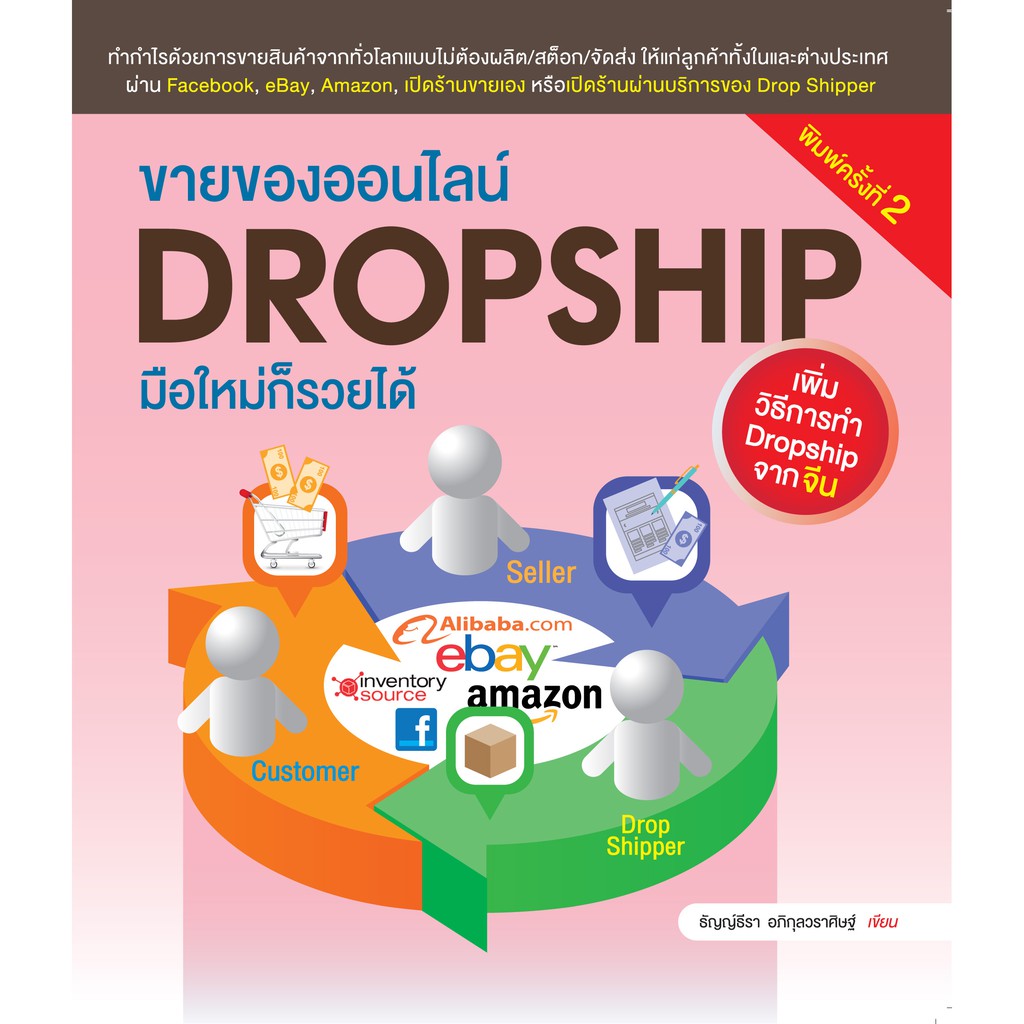 ขายของออนไลน์ DROPSHIP มือใหม่ก็รวยได้ เพิ่มวืธีการทำDropship จากจีน พิมพ์ครั้งที่ 2 (สภาพ B หนังสือมือ 1)