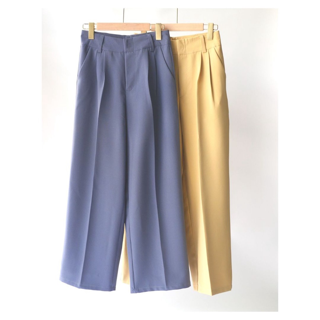 YNO Wide leg trousers กางเกงขากระบอกกว้าง ผ้าไมโคร 27145