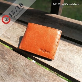 กระเป๋าสตางค์หนังแท้ ใบสั้น พร้อมส่ง FIFTEEN SIXTEEN รุ่น Vegetable Oil Wallet : CRS-03