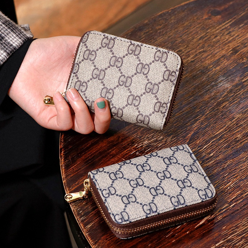 card holder men's and women's card holder old flower large capacity card holder