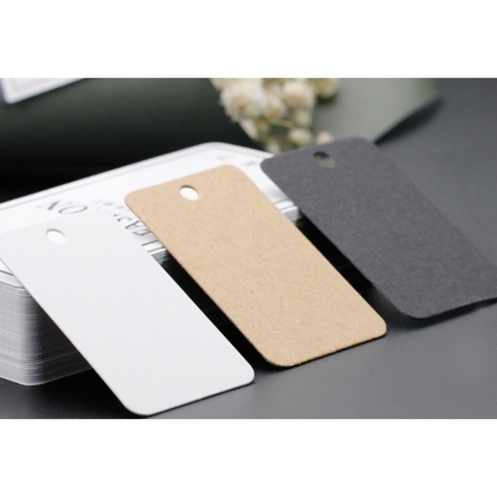 กระดาษแท็ก ป้ายห้อยสินค้า ห้อยเสื้อผ้า paper tag ทรงสี่เหลี่ยม
