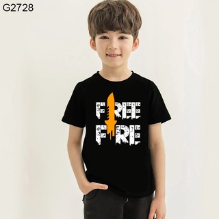 เสื้อยืดพิมพ์ลาย Game Free Fire ท็อปส์สําหรับเด็กผู้ชาย