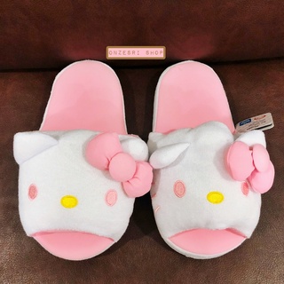 รองเท้าแตะใส่ในบ้าน Hello Kitty Slippers สีชมพูขาว ขนาดยาว 25 ซม. น่ารัก ๆ มาจากญี่ปุ่น แต่ป้าย Made in Thailand