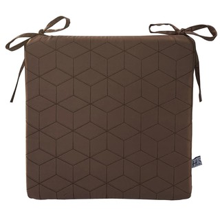 เบาะรองนั่ง H&amp;L STYLE HEX 16x16 นิ้ว สีน้ำตาล หมอนอิงและเบาะ CHAIRPAD H&amp;L STYLE HEX 16X16" BROWN