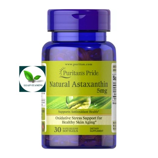 Puritans Pride Astaxanthin 5 mg / 30 Softgels