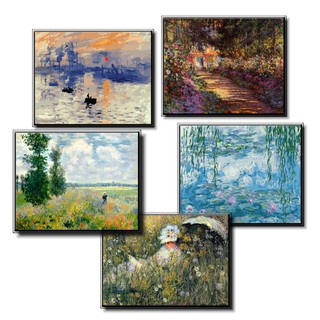 ภาพวาดสีน้ํามันดิจิตอล 40x50 ซม .Claude Monet