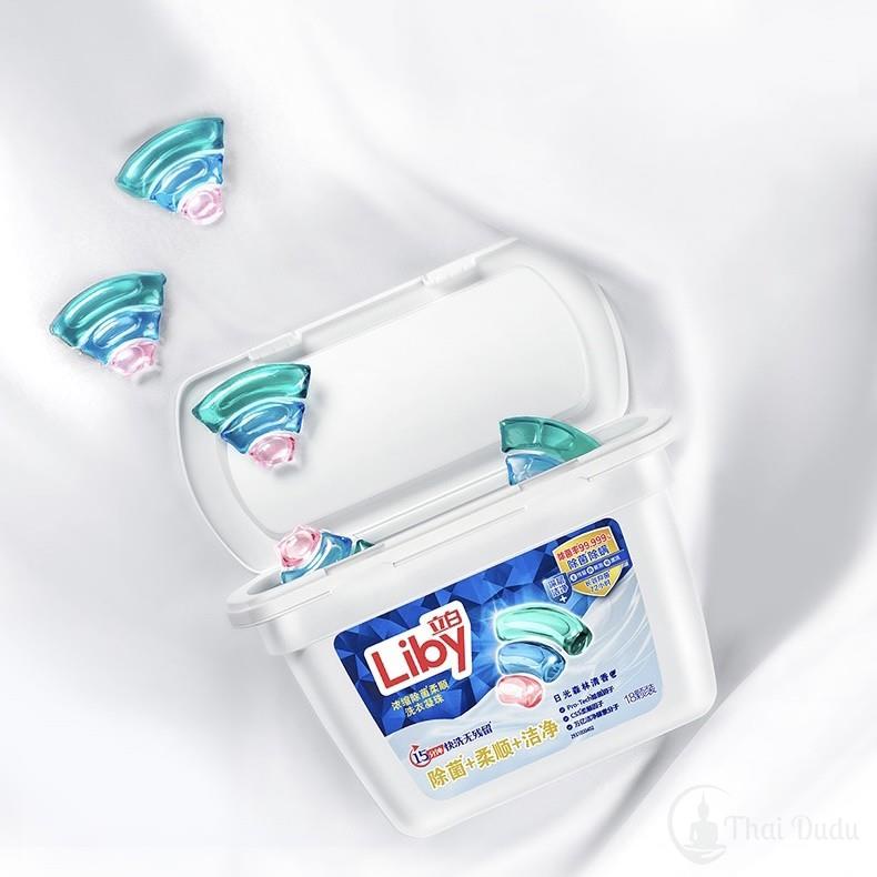 ✠❀เจลบอลซักผ้า 3in1 น้ำยาซักผ้า+น้ำยาขจัดคราบ+น้ำยาปรับผ้านุ่ม Liby Pods Laundry Detergent Pacs ลูกบ